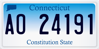 CT license plate AO24191