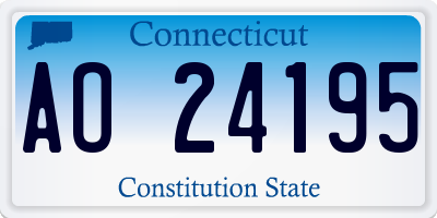 CT license plate AO24195