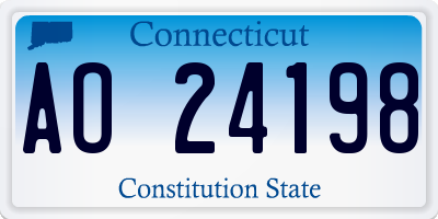 CT license plate AO24198