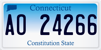 CT license plate AO24266