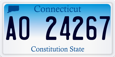 CT license plate AO24267