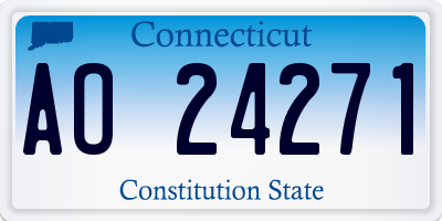 CT license plate AO24271