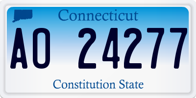 CT license plate AO24277