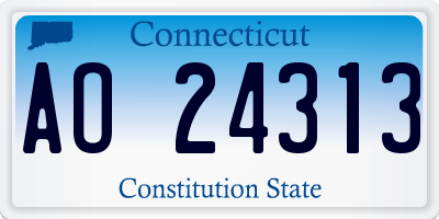 CT license plate AO24313