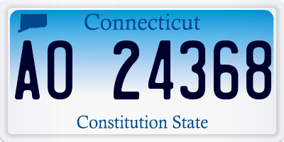 CT license plate AO24368