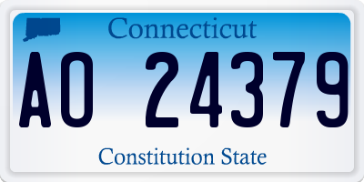 CT license plate AO24379