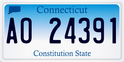 CT license plate AO24391