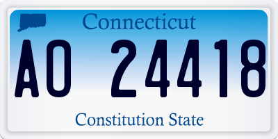 CT license plate AO24418