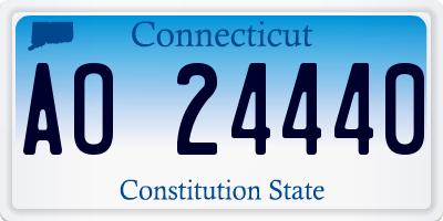 CT license plate AO24440