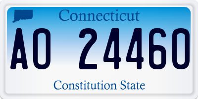 CT license plate AO24460