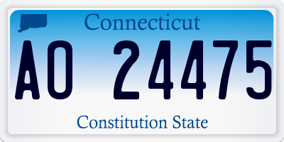 CT license plate AO24475