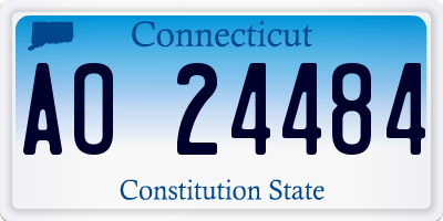 CT license plate AO24484