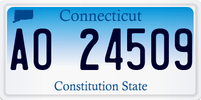 CT license plate AO24509