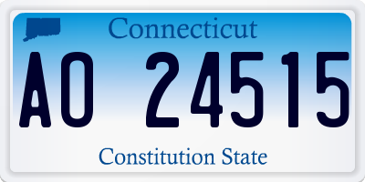 CT license plate AO24515