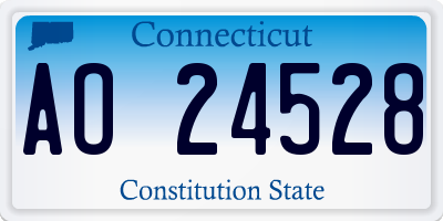 CT license plate AO24528