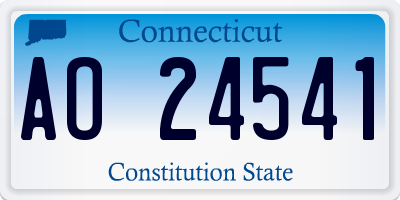 CT license plate AO24541
