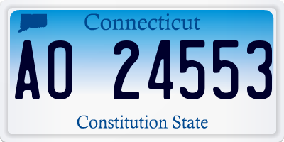 CT license plate AO24553