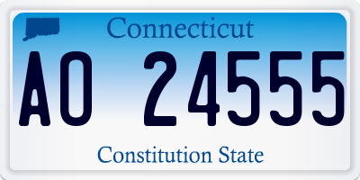 CT license plate AO24555