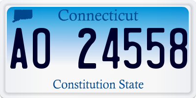 CT license plate AO24558
