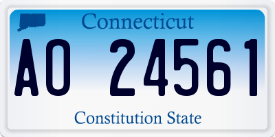 CT license plate AO24561
