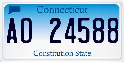 CT license plate AO24588