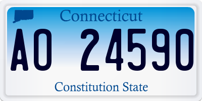 CT license plate AO24590