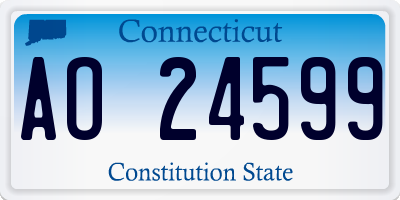 CT license plate AO24599