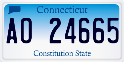 CT license plate AO24665