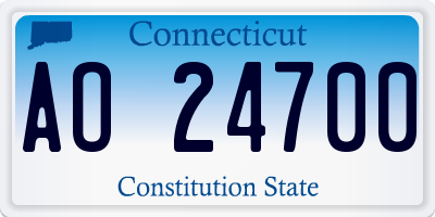 CT license plate AO24700