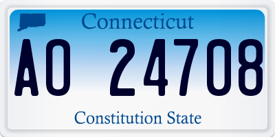 CT license plate AO24708