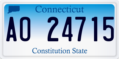 CT license plate AO24715