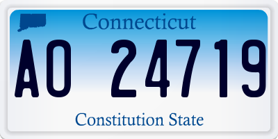 CT license plate AO24719