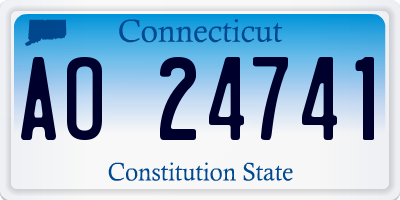 CT license plate AO24741