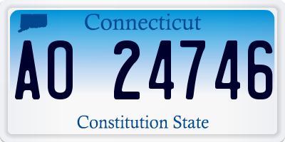 CT license plate AO24746