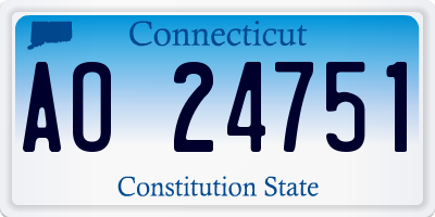CT license plate AO24751
