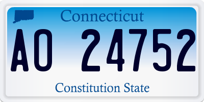 CT license plate AO24752