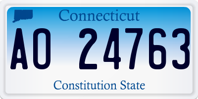 CT license plate AO24763