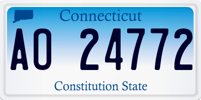 CT license plate AO24772