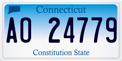 CT license plate AO24779
