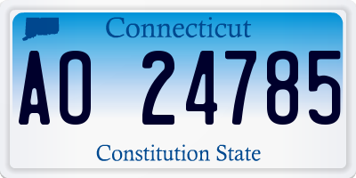 CT license plate AO24785