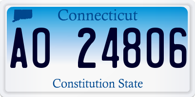 CT license plate AO24806
