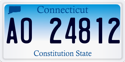 CT license plate AO24812