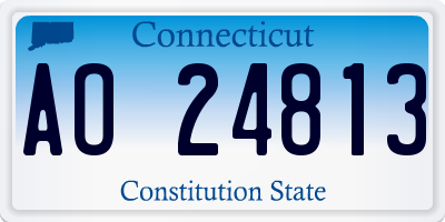 CT license plate AO24813