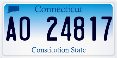 CT license plate AO24817