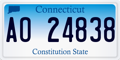 CT license plate AO24838