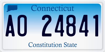 CT license plate AO24841