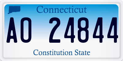 CT license plate AO24844