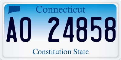 CT license plate AO24858