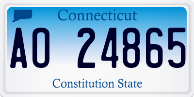 CT license plate AO24865