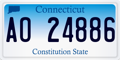 CT license plate AO24886